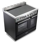 Verona 36-Inch Electric Double Oven Range - Matte Black