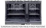 Verona 36-Inch Electric Double Oven Range - Matte Black