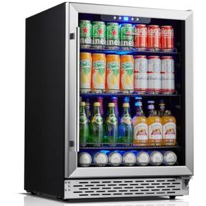 Phiestina 24" 175 Can Beverage Refrigerator