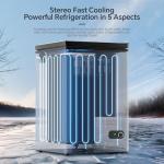 Kismile Compact 3.5 Cu Ft Chest Freezer with Baskets