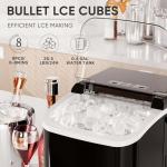 DUMOS Portable Ice Maker, 26lbs/24H, Self-Cleaning