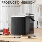 DUMOS Portable Ice Maker, 26lbs/24H, Self-Cleaning