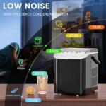 DUMOS Portable Ice Maker, 26lbs/24H, Self-Cleaning