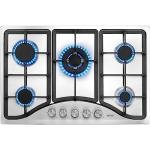 VEVOR 30-Inch 5-Burner Gas Cooktop, Convertible