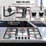 VEVOR 30-Inch 5-Burner Gas Cooktop, Convertible
