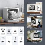 Compact WiFi Portable Countertop Dishwasher with 6 Programs