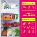 DEMULLER 3.5 Cu.Ft Mini Fridge with Freezer