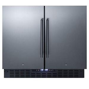 Summit 36" Stainless Steel Side-by-Side Fridge-Freezer