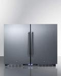 Summit 36" Stainless Steel Side-by-Side Fridge-Freezer