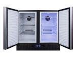 Summit 36" Stainless Steel Side-by-Side Fridge-Freezer