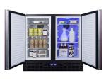 Summit 36" Stainless Steel Side-by-Side Fridge-Freezer