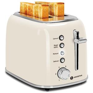 Aigostar Retro 2-Slice Toaster with Extra-Wide Slots