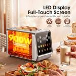Stainless Steel 2-Slice Digital Touch Screen Toaster