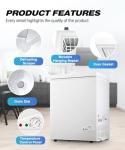 5.0 Cu.Ft Chest Freezer with Adjustable Temp