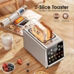 Stainless Steel 2-Slice Digital Touch Screen Toaster