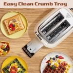Aigostar Retro 2-Slice Toaster with Extra-Wide Slots
