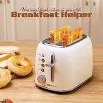 Aigostar Retro 2-Slice Toaster with Extra-Wide Slots