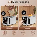 Stainless Steel 2-Slice Digital Touch Screen Toaster