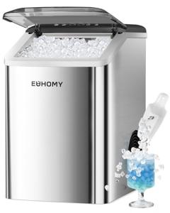 EUHOMY Compact Nugget Ice Maker - 40lbs/Day