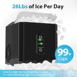 Aeitto Portable Ice Maker, 9 Cubes in 6 Mins