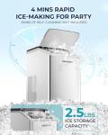 EUHOMY Compact Nugget Ice Maker - 40lbs/Day