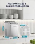 EUHOMY Compact Nugget Ice Maker - 40lbs/Day