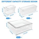 Pomeat 10 Pack Stackable Fridge Organizer Bins