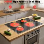 Cooksir 30-Inch 4-Burner Electric Cooktop