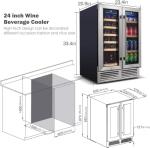 BODEGA 24 Inch Dual Zone Wine & Beverage Cooler