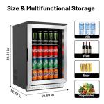 ChillFoce 20 Inch Beverage Fridge with Glass Door