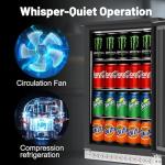 ChillFoce 20 Inch Beverage Fridge with Glass Door