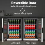 ChillFoce 20 Inch Beverage Fridge with Glass Door