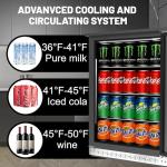 ChillFoce 20 Inch Beverage Fridge with Glass Door