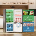 Upstreman 7.1 Cu.Ft Bottom Freezer Refrigerator