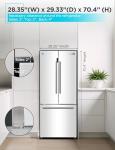 BLACK+DECKER 16 Cu. Ft. White French Door Refrigerator