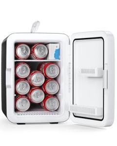 Compact 10L Mini Fridge with AC/DC Adapters