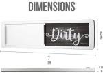 Magnetic Clean Dirty Dishwasher Sign - Farmhouse Style