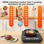 VBGK 1800W Portable Induction Cooktop with Timer