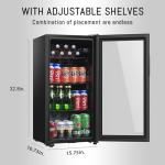 HAILANG 3.2 Cu. Ft. Mini Beverage Fridge