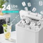 Portable Ice Maker, 26lbs Daily, Auto-Cleaning