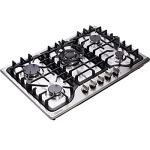 30 Inch Stainless Steel 5-Burner Gas Cooktop