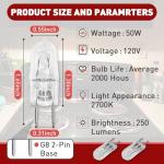 G8 Halogen Light Bulbs for GE Microwaves - 2 Pack