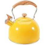 Yellow Stainless Steel Whistling Tea Kettle 2.6QT