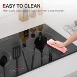 2400W Electric Cooktop with Touch Controls and Timer