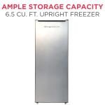 Frigidaire 6.5 cu ft Upright Freezer, Stainless Steel