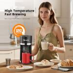 Horavie Mini Single Serve Coffee Maker, Black