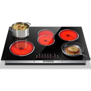 Traenvir 30-Inch 5-Burner Electric Cooktop
