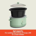 Bella 6.0 Qt Manual Slow Cooker with Glass Lid