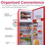 Frigidaire Retro 2-Door Apartment Refrigerator - Red