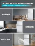 BLACK+DECKER 24 Cu. Ft. Top Freezer Refrigerator